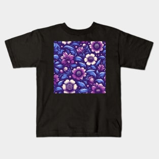 Purple Flowers Kids T-Shirt